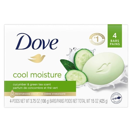 Dove Go Fresh Cool Moisture Cucumber and Green Tea Scent Beauty Bar Soap, 15 Ounce, 18PK 62695514