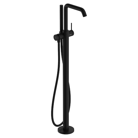 Hansgrohe Tecturis S Freestanding Tub Filler with 1.75 GPM Handshower in Matte Black 73440671