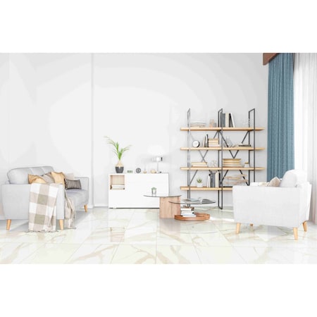 Msi Eden Calacatta 24 x 24 Polished Porcelain Floor and Wall Tile, 4PK ZOR-PT-0715