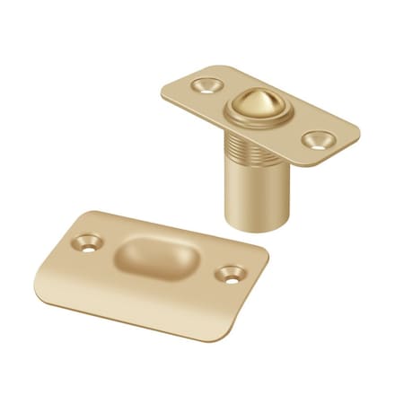 Deltana Ball Catch; Round Corners Satin Brass Finish BC218RU4