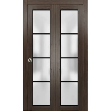 Sartodoors Sliding Closet Bi-fold Doors Planum 2132 Solid Core Modern Interior PLANUM2132BF-CA-72 x 80 (2* 36x80)