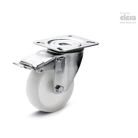 Elesa 450601 Monolithic castor wheels steel bracket Technopolymerng plate bracket brake 450601