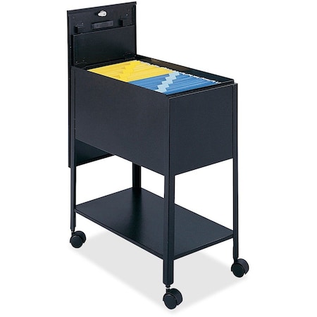 Safco Mobile Tub File, w/Lock, Letter, Black 5362BL