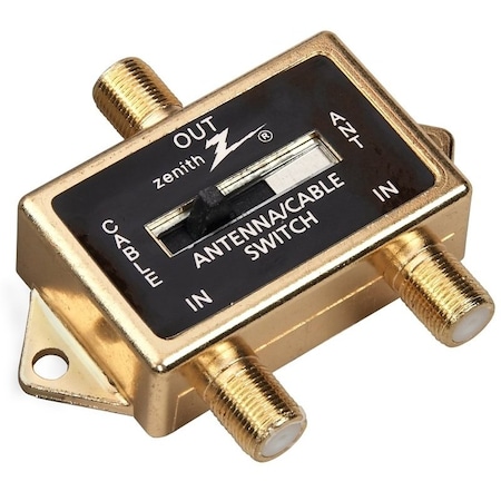 Zenith Switch Coax Splitter, 2 Video Input, 1 Video Output VR1001SW2W