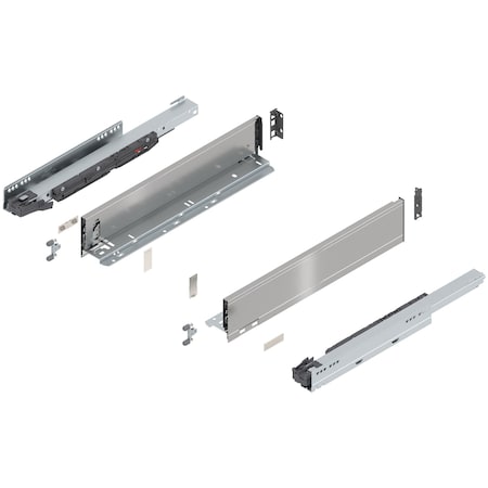 Blum 18in. M Height Legrabox Stainless Drawer Set, 125 Lbs Weight Rating 770M45S0I