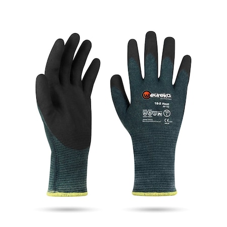 Eureka Safety Arc Flash Gloves, Para Aramide, Polyester, Elastane, Green/Black, Size 12 18-2HAF-10-12