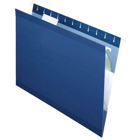 Pendaflex Reinforced Hanging File Folders- Kraft- Letter- Navy- 25/Box, 25PK 415215NAV