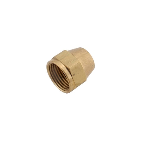 Anderson Metals Brass Threaded Short Rod Nut, Lead-Free, 1/2-In Pair 714014-08