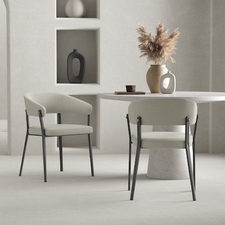 Manhattan Comfort Belle Dining Chair in Oatmeal, 2PK 2-DC099-OT