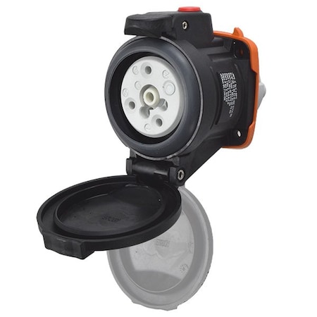 Meltric DXN30 RECEPTACLE POLY BLACK SIZE 2 IP 66/67 3P+G 30 A 250 VAC 60 Hz +2 AUX 22-34073-972