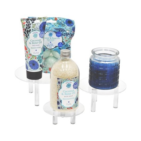 Specialty Store Services Acrylic Round Risers, 3PK 4770