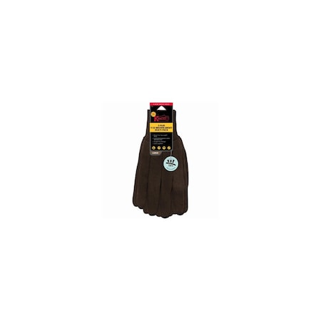 Kinco Dot Jersey Gloves, Heavyweight Cotton/Poly, Brown, Men's L, 3PK 820PD-3PK-L