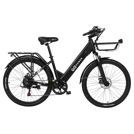 Gopowerbike GoVelo Ebike with 20 mph Max Speed and 500W Motor, Black B666BLK