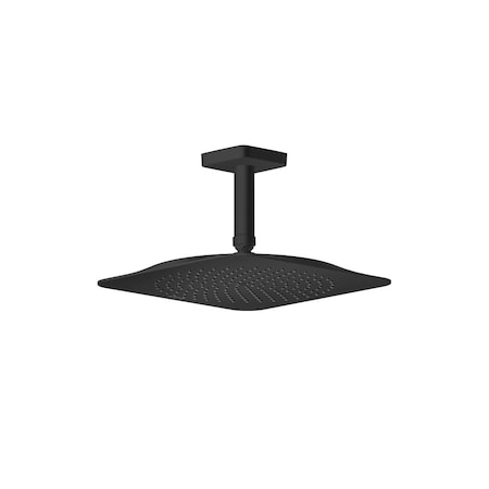 Axor Citterio C Showerhead 270 Square 1-Jet Ceiling Connection, 1.75 GPM in Matte Black 28797671
