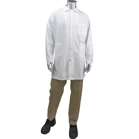 Uniform Technology Staticon Long ESD Labcoat BR59N-45WH-M