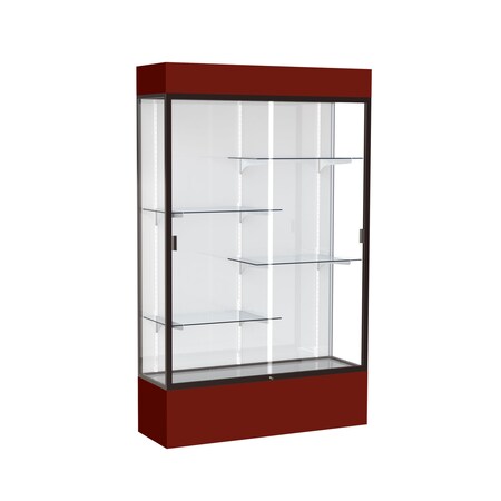 Ghent Lighted Floor Display Case 48x80x16, White 3174WB-BZ-MN