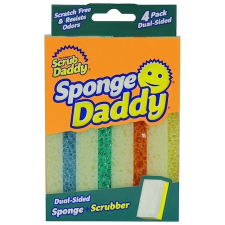 Scrub Daddy SPDDY4 Scrub Sponge, Foam, 4PK 3009904005