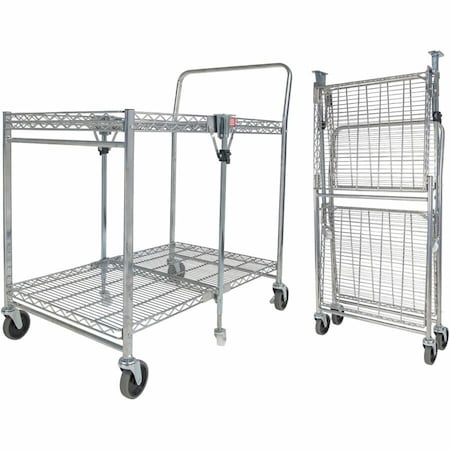 Bostitch Large Stowaway Folding Utility Cart, Chrome BSAC-LGCR