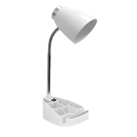 Homeroots 19" White Swing Arm Table Lamp 645947