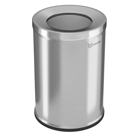 Hls Commercial 26 Gallon Round Open Top Trash Can, Stainless Steel HLSC05G26