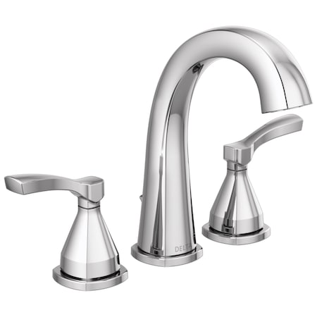 Delta Stryke Two Handle Widespread Bathroom Faucet, 5.81 in, Lumicoat Chrome 35775-PR-MPU-DST