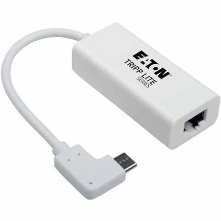 Tripp Lite USB C to Gigabit Adapter Converter USB 3.1 Right-Angle White 6in U436-06N-GBW-RA