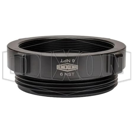 Dixon Style N37 Rocker Lug Hydrant Adapter, 6 in, FNPT x Male NST NH Connection, Aluminum, Hardcoat Anod N37-60T60F