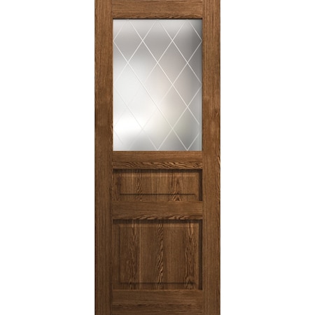 Sartodoors Slab Door Panel 24 x 80 inches, Ego 5011 Cognac Oak Veneer, Wood Veneer Doors, Pocket Closet Slid EGO5011S-DKO-24