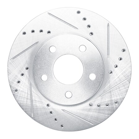 Dynamic Friction Co DFC Brake Rotor - Drilled and Slotted - Silver 631-47033R