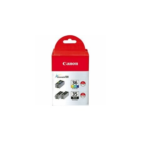 Canon Original Inkjet Ink Cartridge - Assorted, Cyan, Magenta, Yellow - Inkjet - Assorted, 3PK PGI-35CLI-36