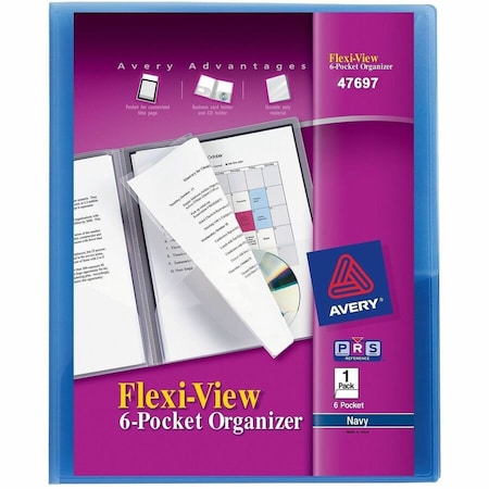 Avery Title-View 6 Pocket Organizer, Holds up 47697