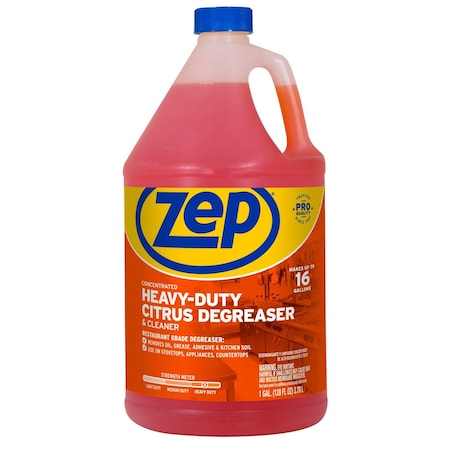 Zep Heavy Duty Citrus Degreaser, 1 Gal Jug, Liquid, Amber, 4 PK ZUCIT128