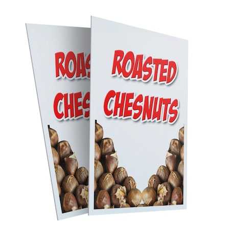 Signmission Roasted Chesnuts, Plastic Signs Only 24 Inch x 36 Inch, Corrugated Plastic, 2PK CSB-2436-2PACK-Roasted Chesnuts
