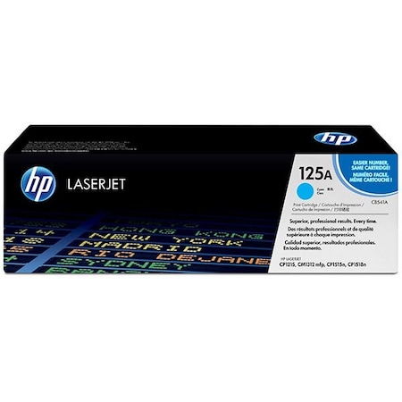 Hp 125A (CB541A) Cyan Original LaserJet Toner Cartridge (1,400 Yield) CB541A