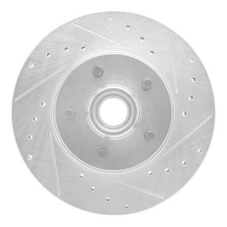 Dynamic Friction Co DFC Brake Rotor - Drilled and Slotted - Silver 631-54141R