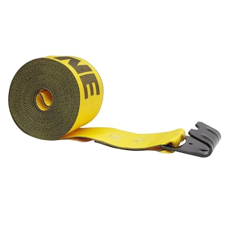 Mytee Products Kinedyne (423021) 4 in x 30 ft Winch Strap with Flat Hook - Gold WS430K