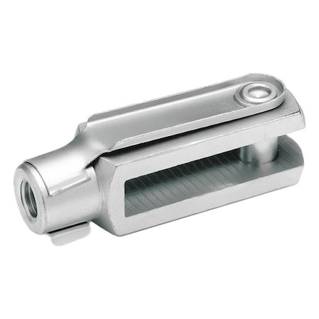 J.W. Winco Clevis Rod Ends, Steel, Blue Passivated Zinc Plated 751-5-10-M5-B