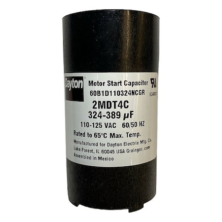 Dayton Motor Start Capacitor, Round 2MDT4