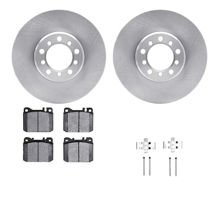Dynamic Friction Co DFC Rotors with EURO 5000 Ceramic Brake Pads includes Hardware 6612-63147