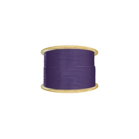 Cable Wholesale Plenum Shielded F/UTP Cat6a Violet Copper Ethernet Cable, 10 Gigabit Solid, CMP, POE 14X6-541NH