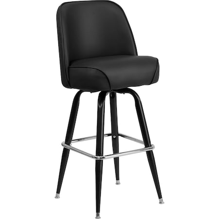 Flash Furniture James Metal Barstool with Swivel Bucket Seat XU-F-125-GG