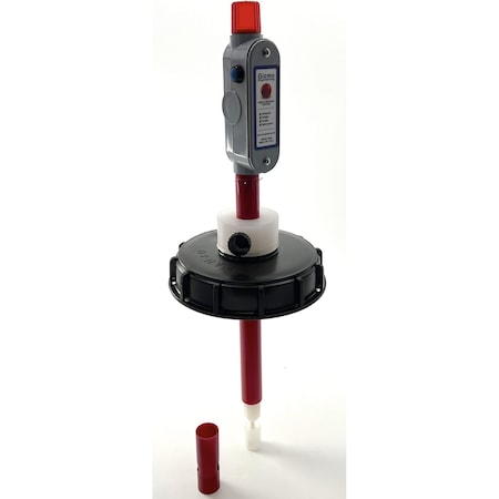 Gizmo Engineering IBC High Level Alarm 3/4 in Red Kynar, Battery powered, No feed pipe, Dual Alarm, Rugged IHK-KK