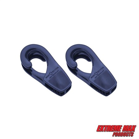 Extreme Max 3005.5029 BoatTector Boat Rail Fender Hangers, Value 2-Pack - 1", Blue 3005.5029