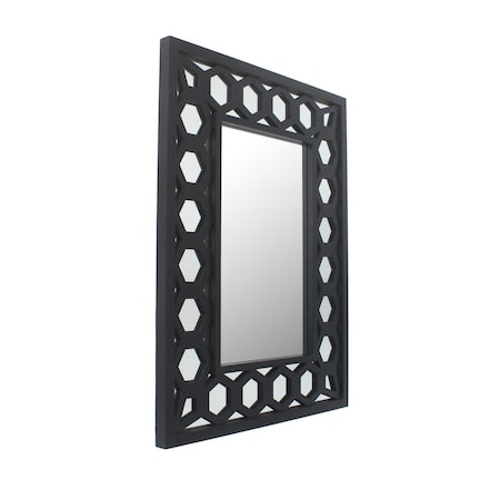 Homeroots Black Square Accent Mirror 274604