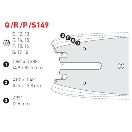 Oregon Harvester Guide Bar, 75cm, .404'' Pitch, .080'' Gauge, SpeedMax, Replaceable Sprocket Nose, Jet-Fit 752SLRR149
