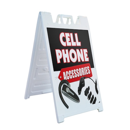 Signmission Cell Phone Accessories, A-Frame & 2 Sign Inserts, Heavy-Duty Plastic Frame SBHD-C-2436-Cell Phone Accessories