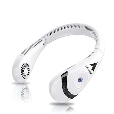 Alphacool Wearable Personal Bladeless Neck Fan - White 810058853585