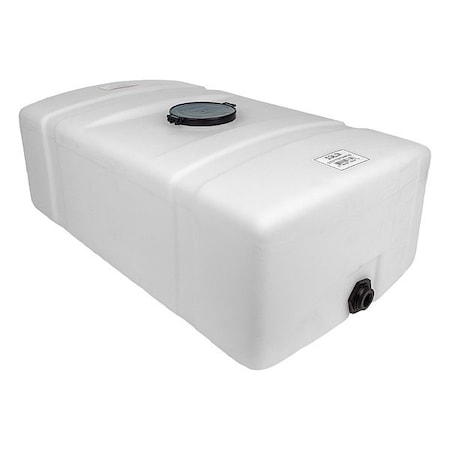 Norwesco Utility Tank, 15 in, White, Rectangular 43839-DS