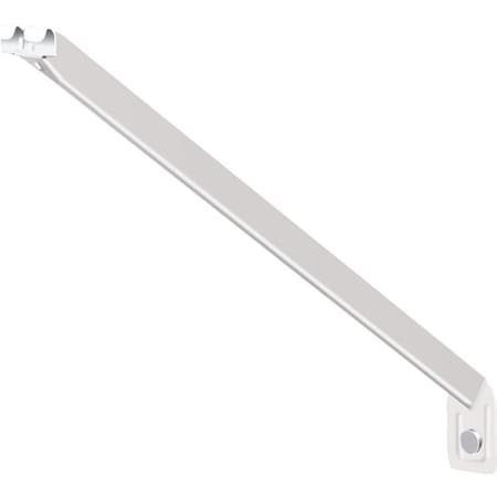 Closetmaid 1166 Shelving Support Bracket, 16 L, 2 in H, Steel, Epoxy-Coated, White 116600