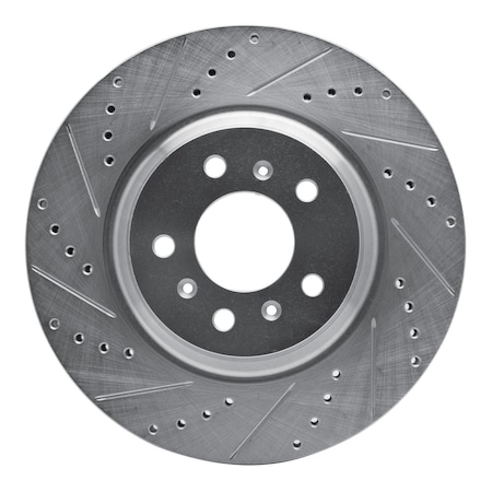 Dynamic Friction Co DFC Brake Rotor - Drilled and Slotted - Silver 631-46022L